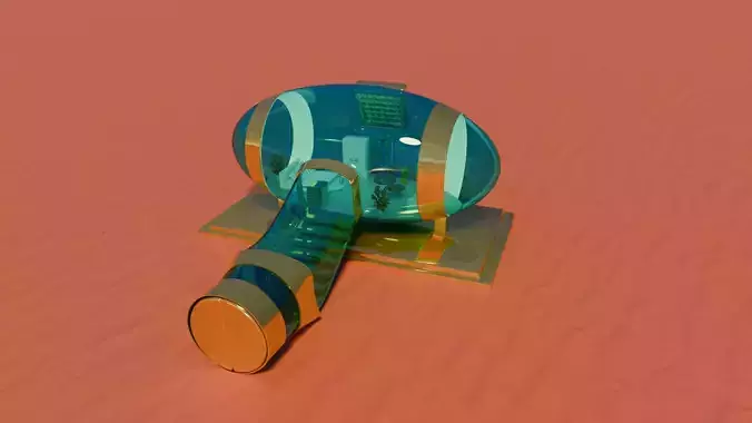 Futuristic mars house 3D model