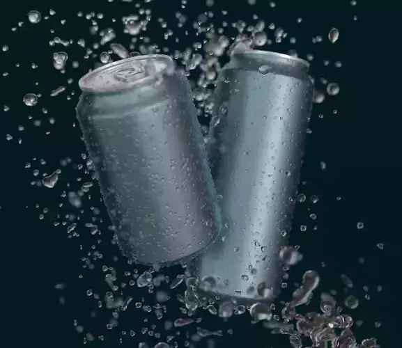 Aluminum Cans 330ml 500ml  3D model