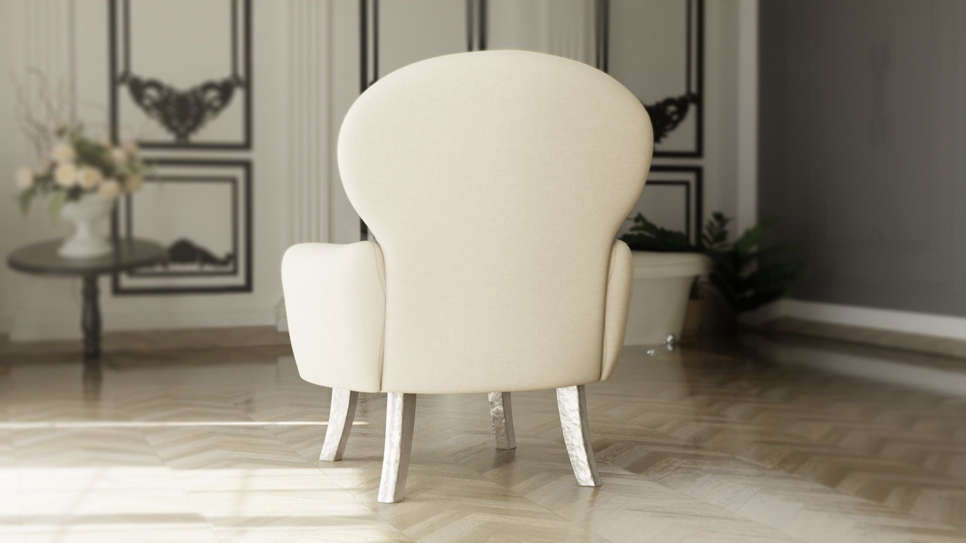Furniture Accent Chairs Bohemian 016 Low-poly 3D model_2