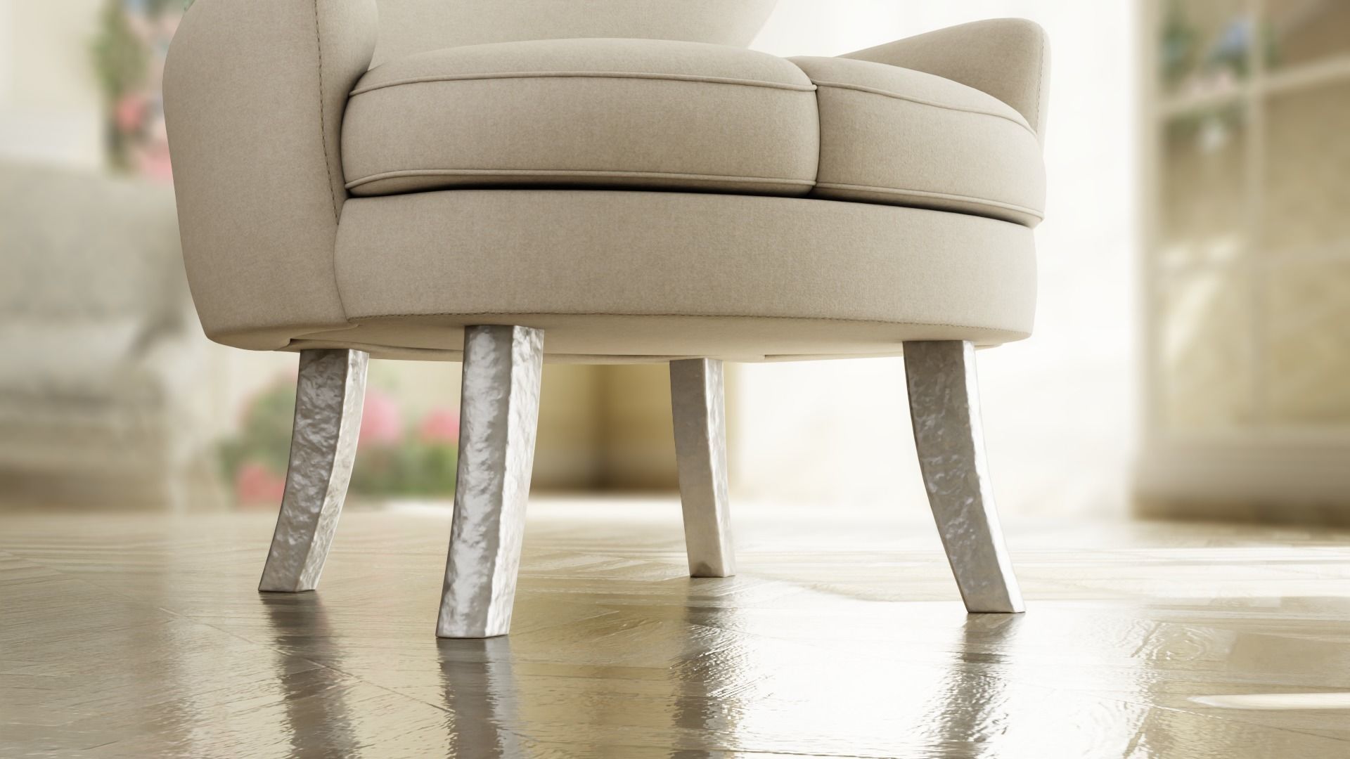 Furniture Accent Chairs Bohemian 016 Low-poly 3D model_4