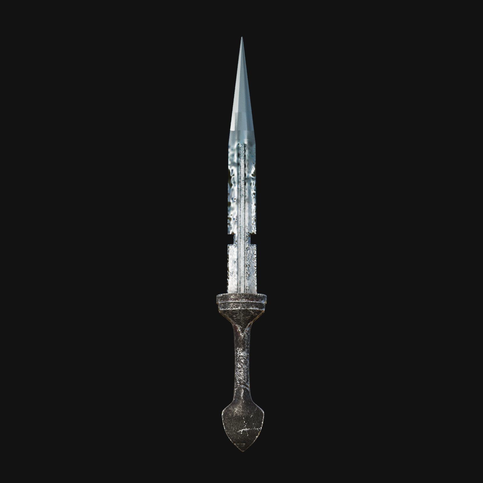 Nocturnal Nightmare Shadowy 3D Model Dagger for Digital Spies 3D model_2