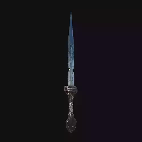 Nocturnal Nightmare Shadowy 3D Model Dagger for Digital Spies
