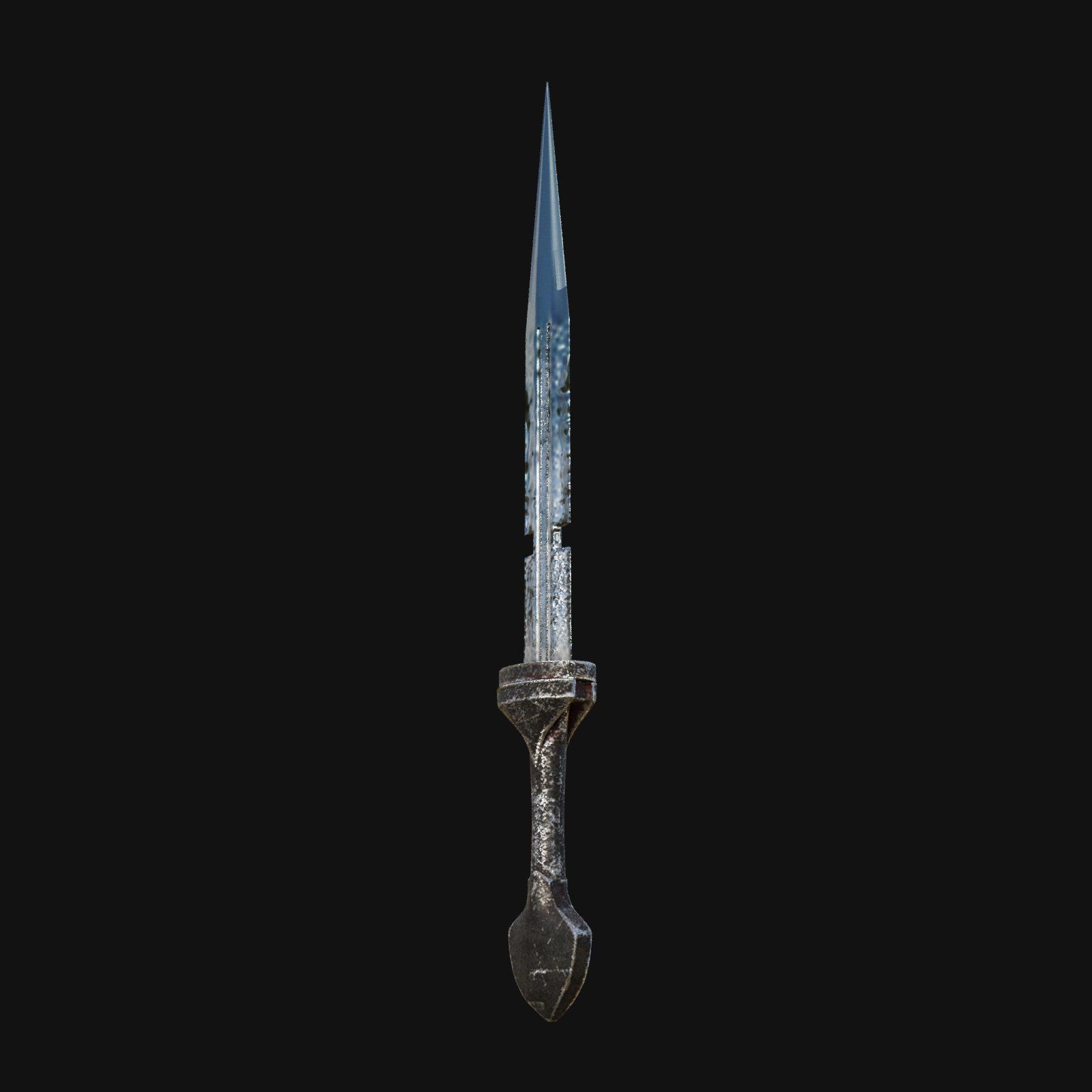 Nocturnal Nightmare Shadowy 3D Model Dagger for Digital Spies 3D model_8