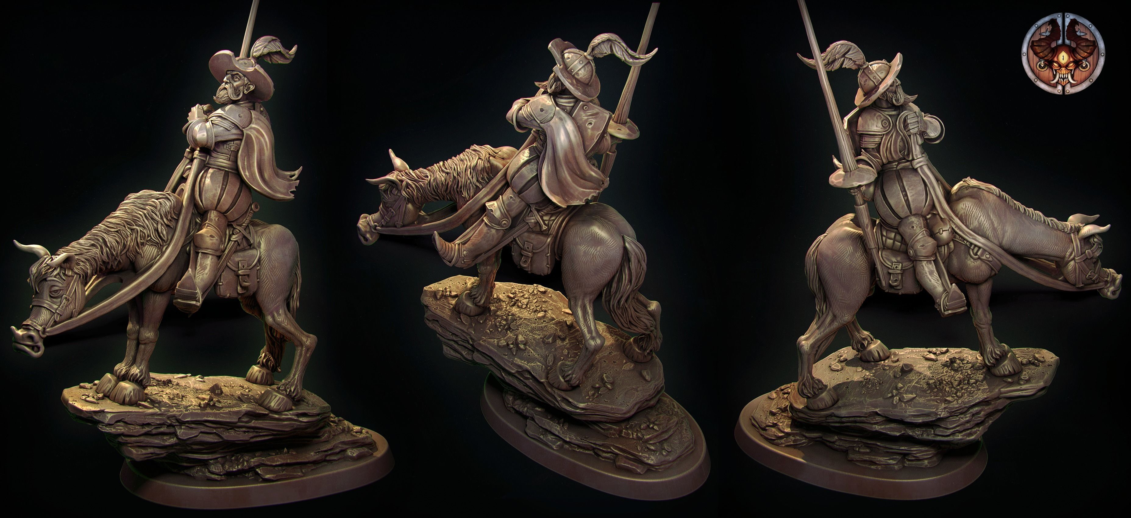 Don Quiote - Large figure  3D print model_1