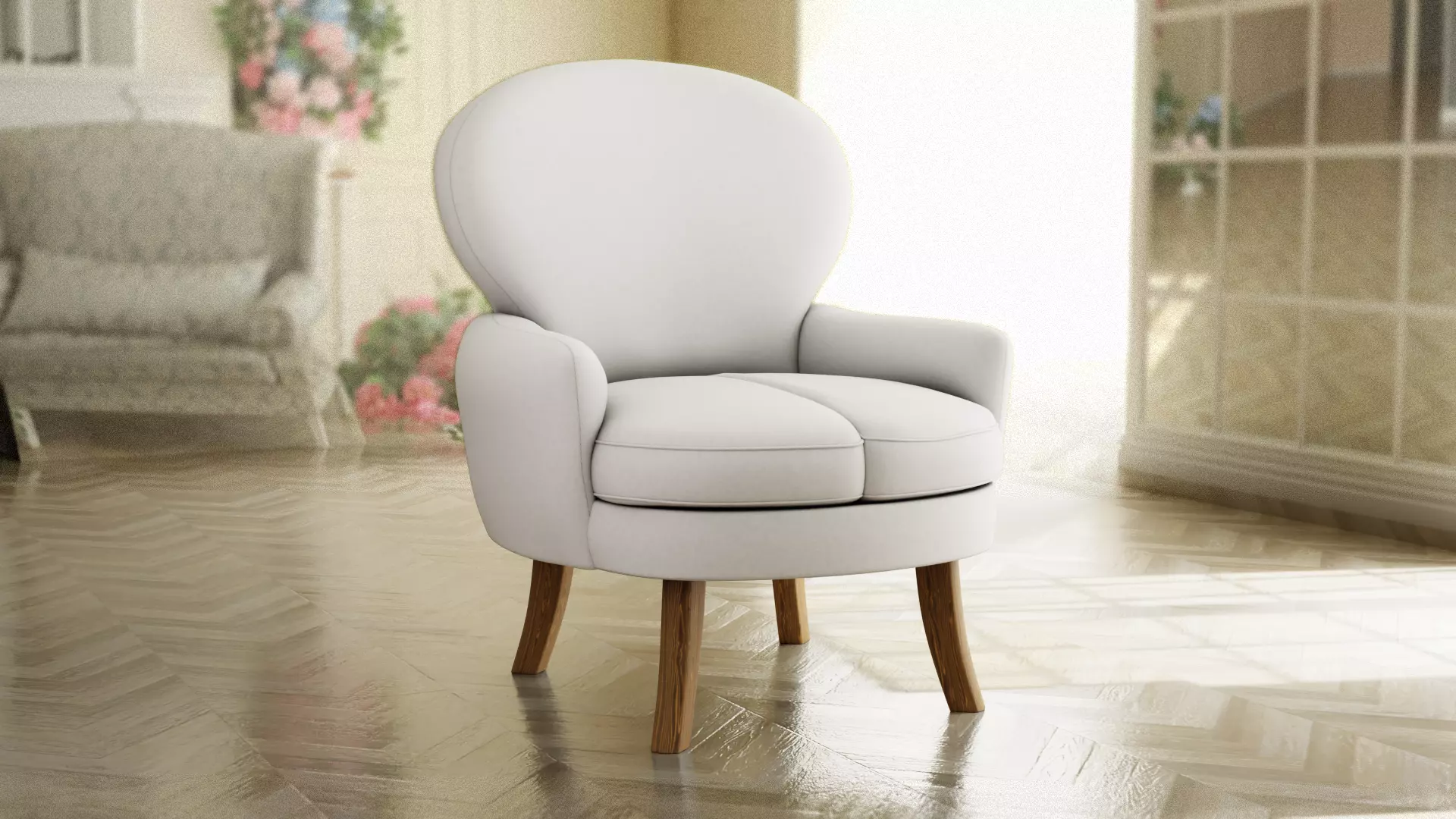 Furniture Accent Chairs Bohemian 017 Low-poly 3D model_0