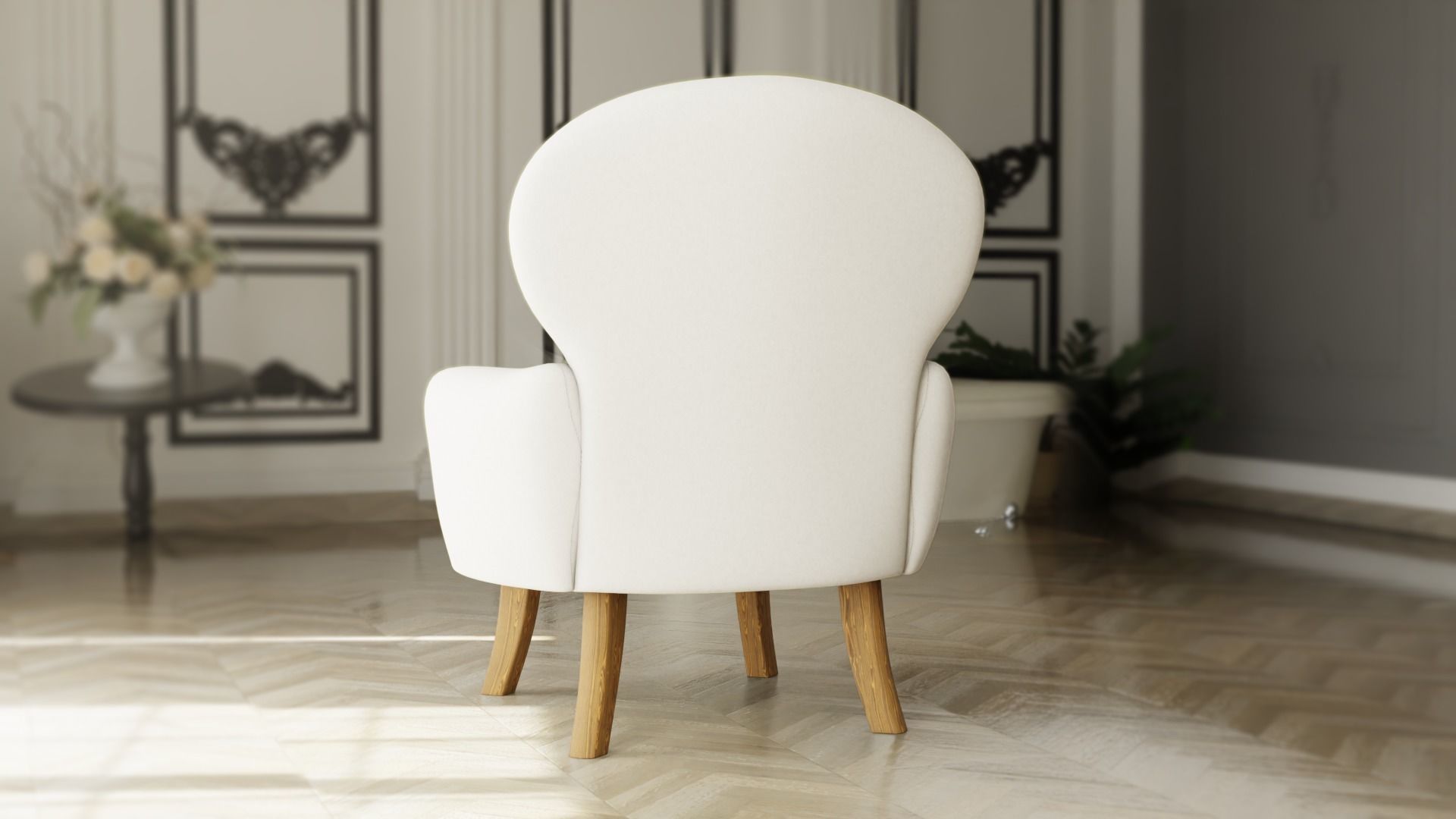 Furniture Accent Chairs Bohemian 017 Low-poly 3D model_2