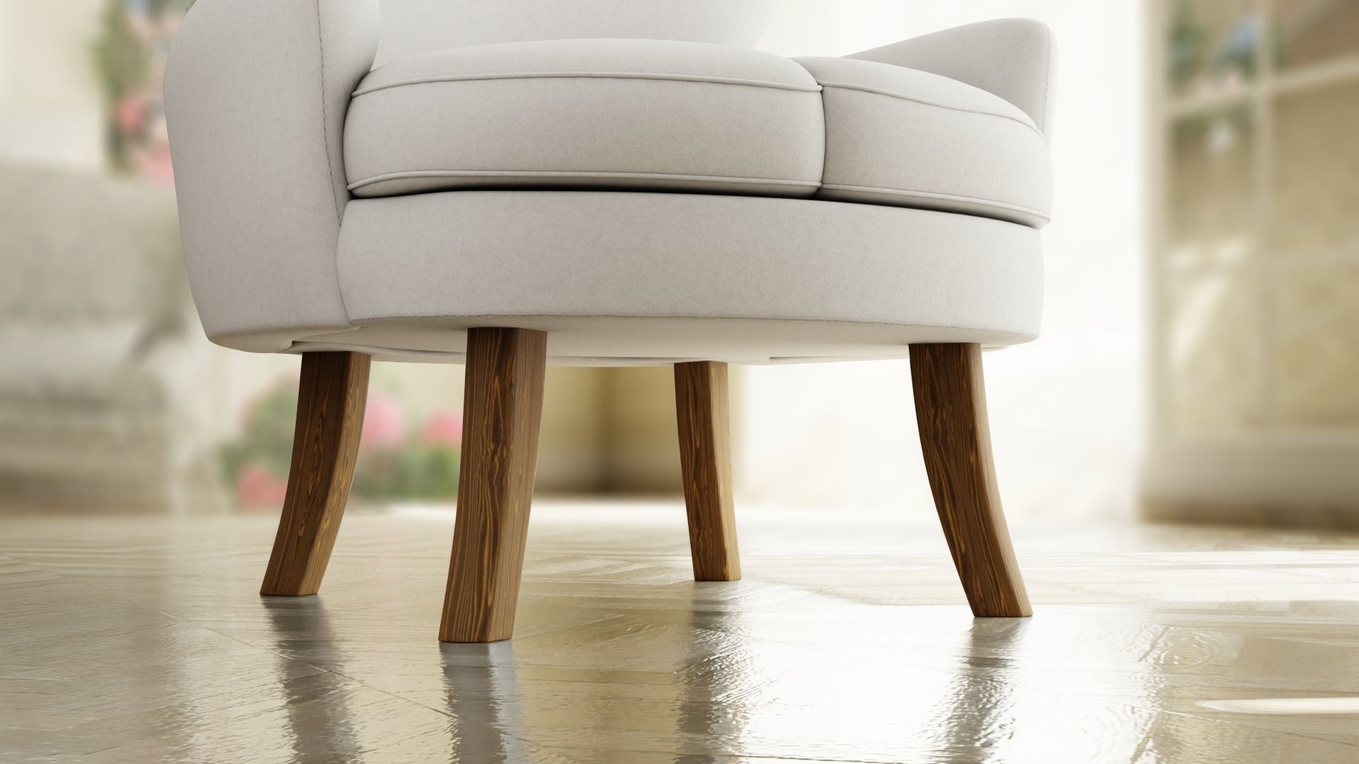 Furniture Accent Chairs Bohemian 017 Low-poly 3D model_4