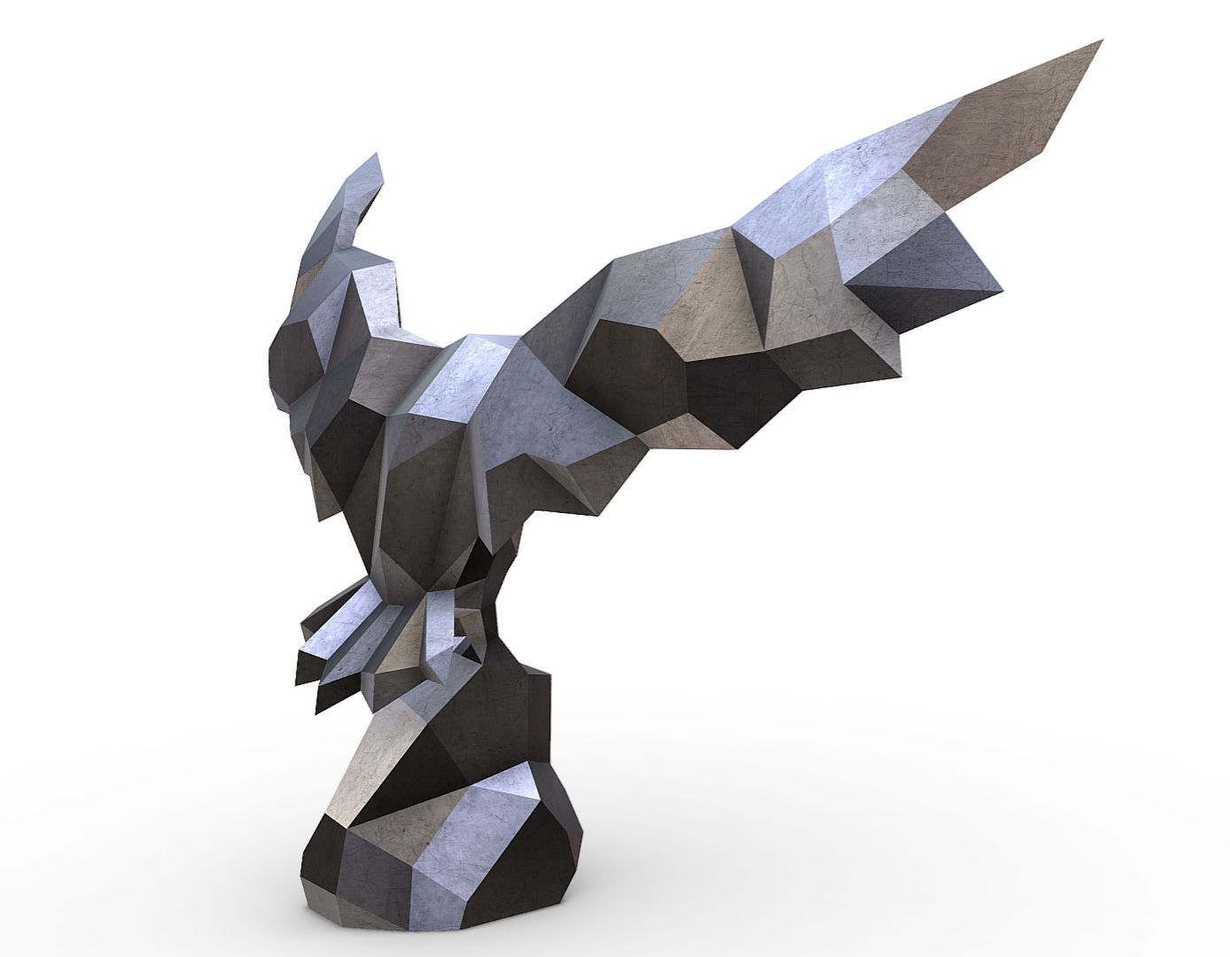 Snowy owl 3D print model_4