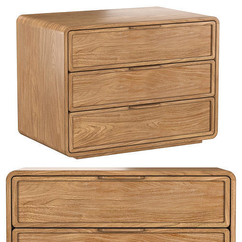 SANTIAGO CLOSED NIGHTSTAND 3D model