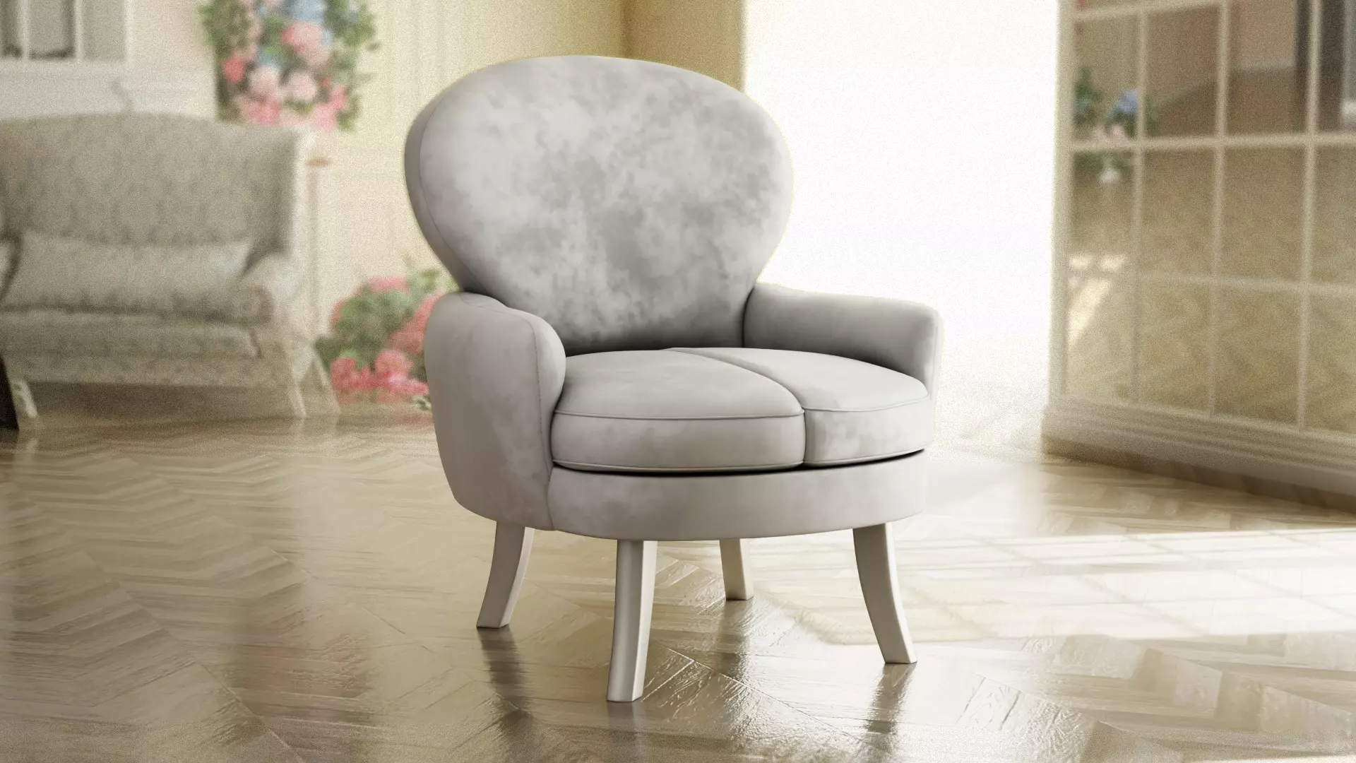 Furniture Accent Chairs Bohemian 018 Low-poly 3D model_0