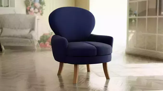 Furniture Accent Chairs Bohemian 019 Low-poly 3D model