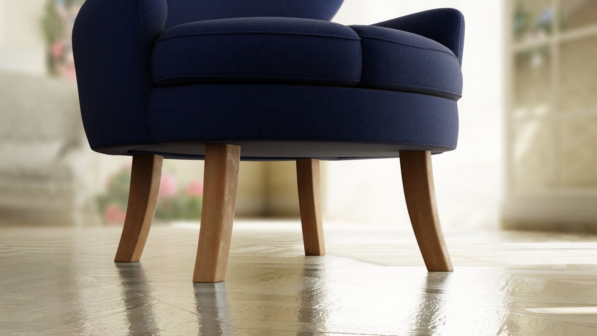 Furniture Accent Chairs Bohemian 019 Low-poly 3D model_4