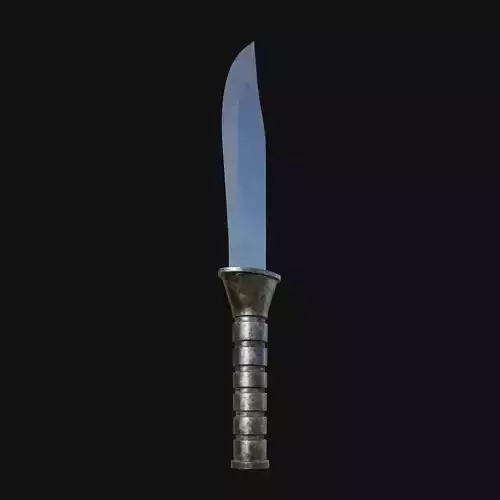 Nocturnal Nightmare Shadowy 3D Model Dagger for Digital Spies