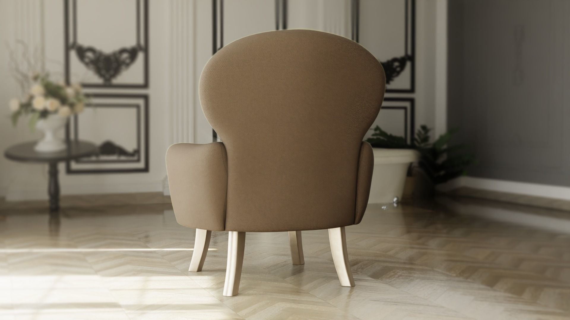 Furniture Accent Chairs Bohemian 020 Low-poly 3D model_2