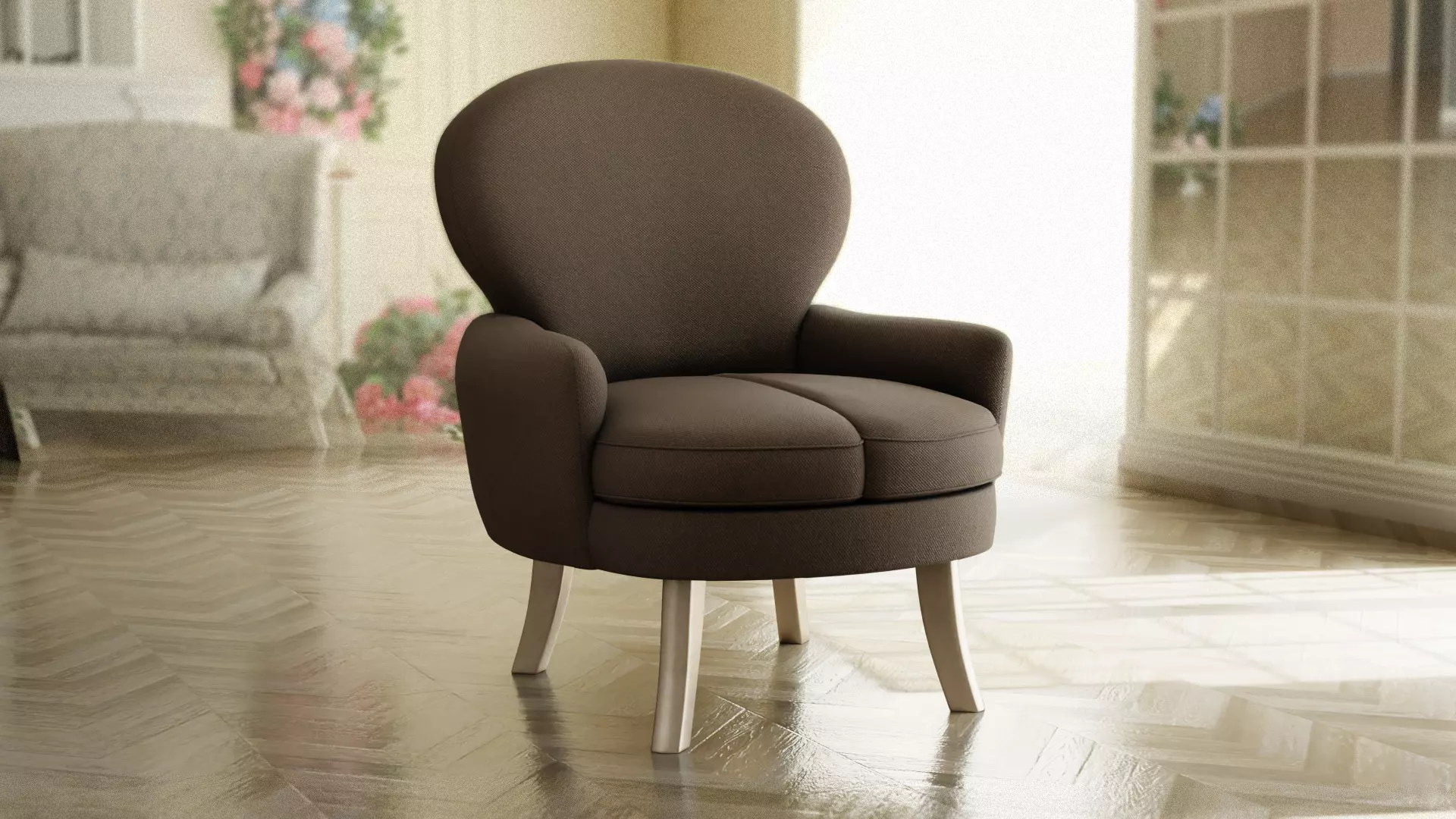 Furniture Accent Chairs Bohemian 020 Low-poly 3D model_0