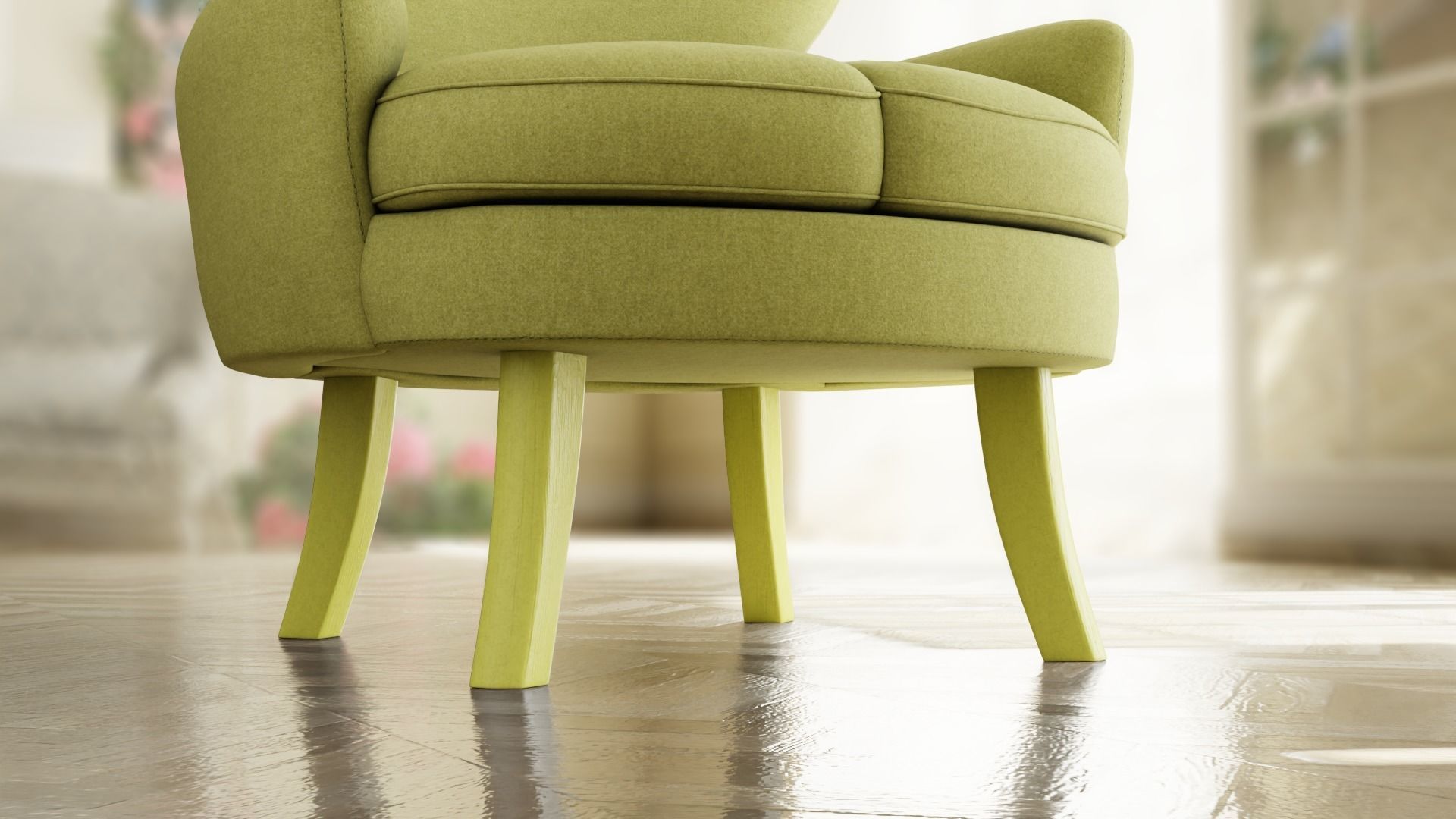 Furniture Accent Chairs Bohemian 020 Low-poly 3D model_11