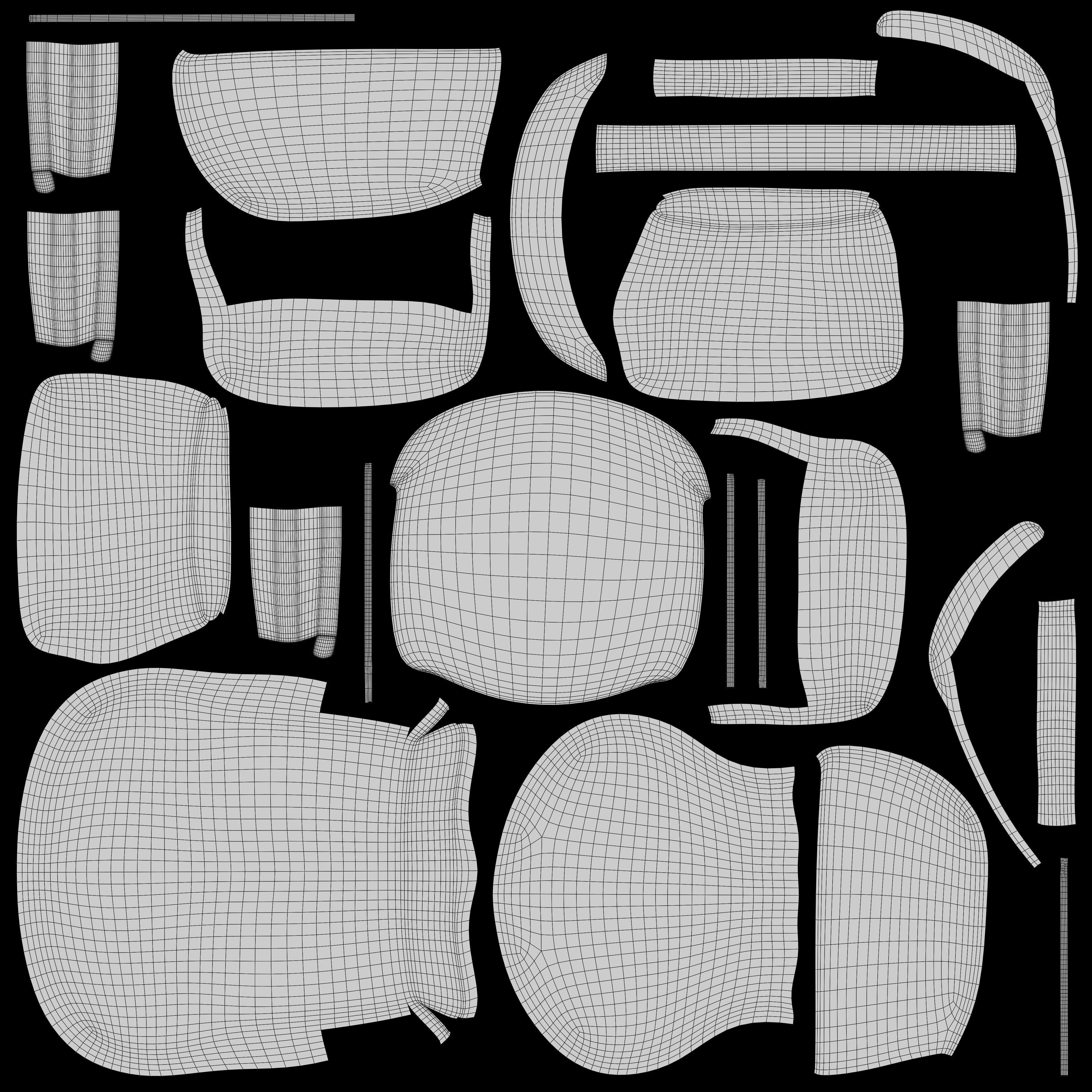 Furniture Accent Chairs Bohemian 020 Low-poly 3D model_8