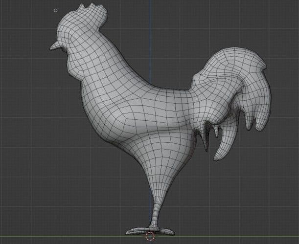 Rooster low-poly PBR Low-poly 3D model_18