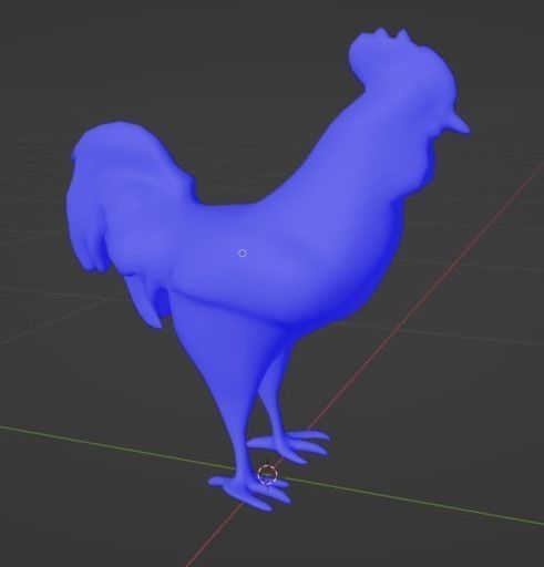 Rooster low-poly PBR Low-poly 3D model_17