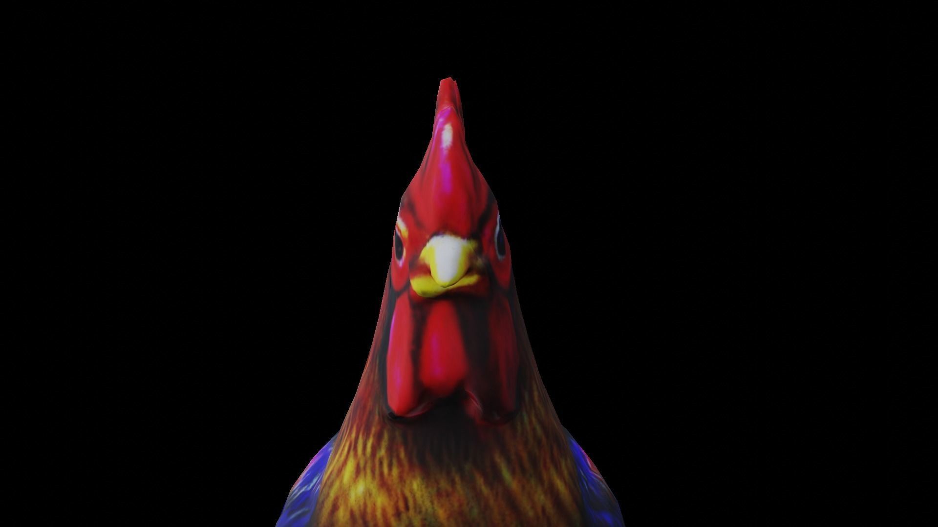 Rooster low-poly PBR Low-poly 3D model_13