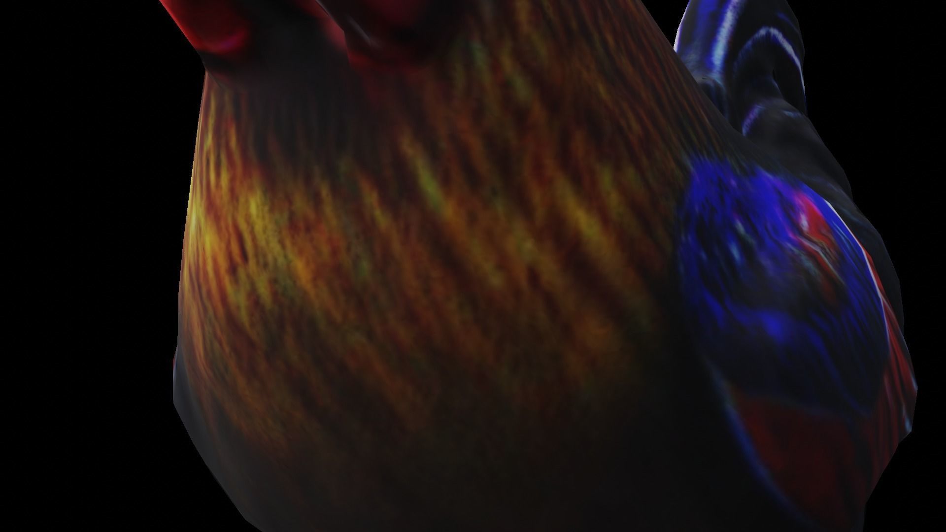 Rooster low-poly PBR Low-poly 3D model_14