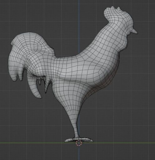 Rooster low-poly PBR Low-poly 3D model_20
