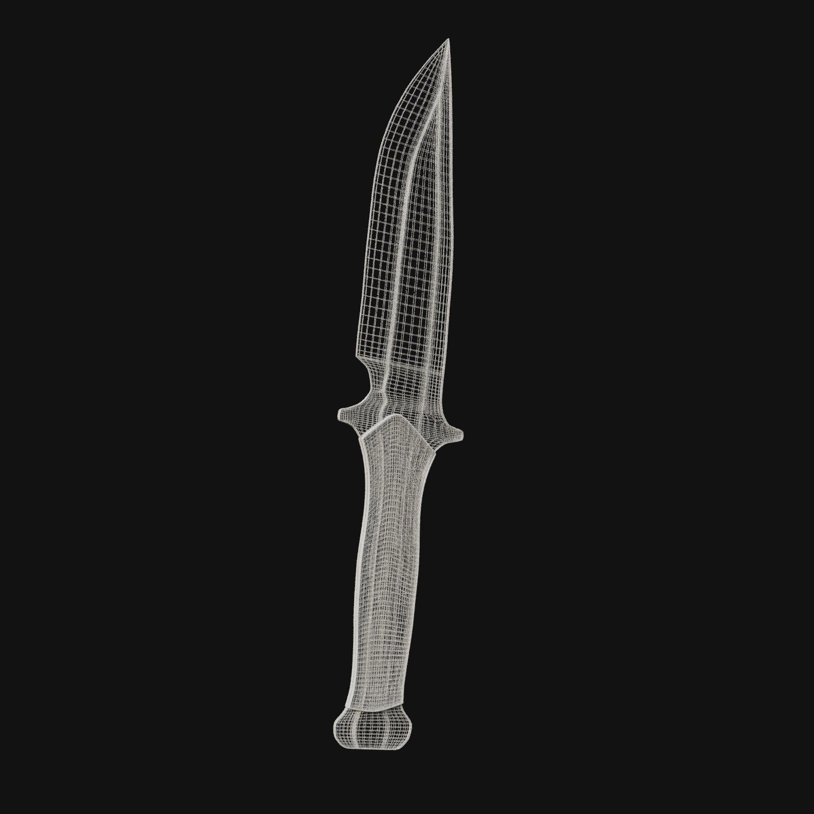 Frostfire Fang Frigid 3D Model Dagger for Digital Assassins 3D model_4
