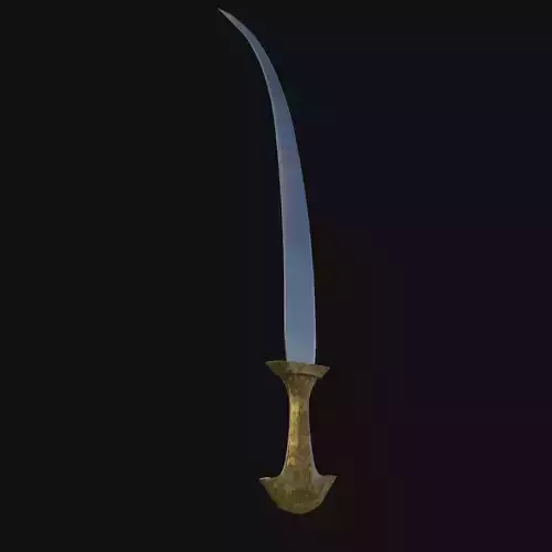 Nocturnal Netherblade Shadowy 3D Model Dagger for Digital Nightm