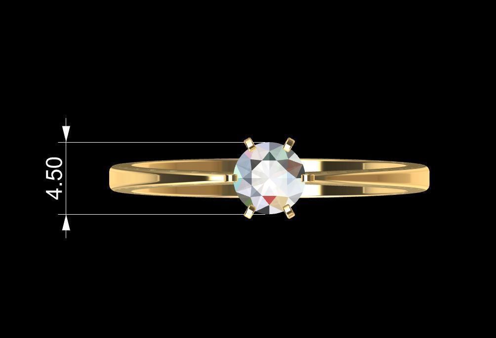 Pack Tifany Solitaire Ring 3D print model_9