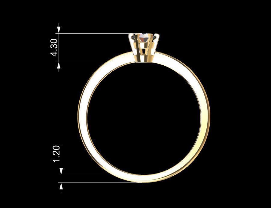Pack Tifany Solitaire Ring 3D print model_5