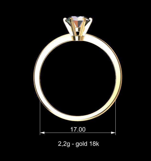 Pack Tifany Solitaire Ring 3D print model_18