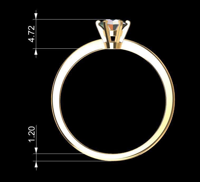Pack Tifany Solitaire Ring 3D print model_10