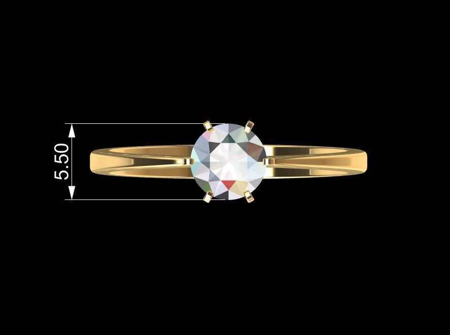 Pack Tifany Solitaire Ring 3D print model_15