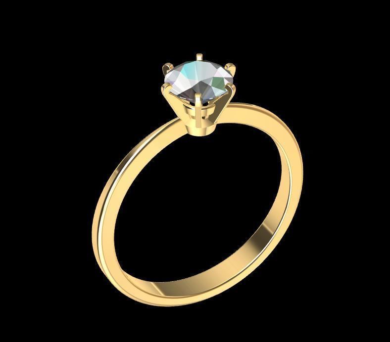 Pack Tifany Solitaire Ring 3D print model_17