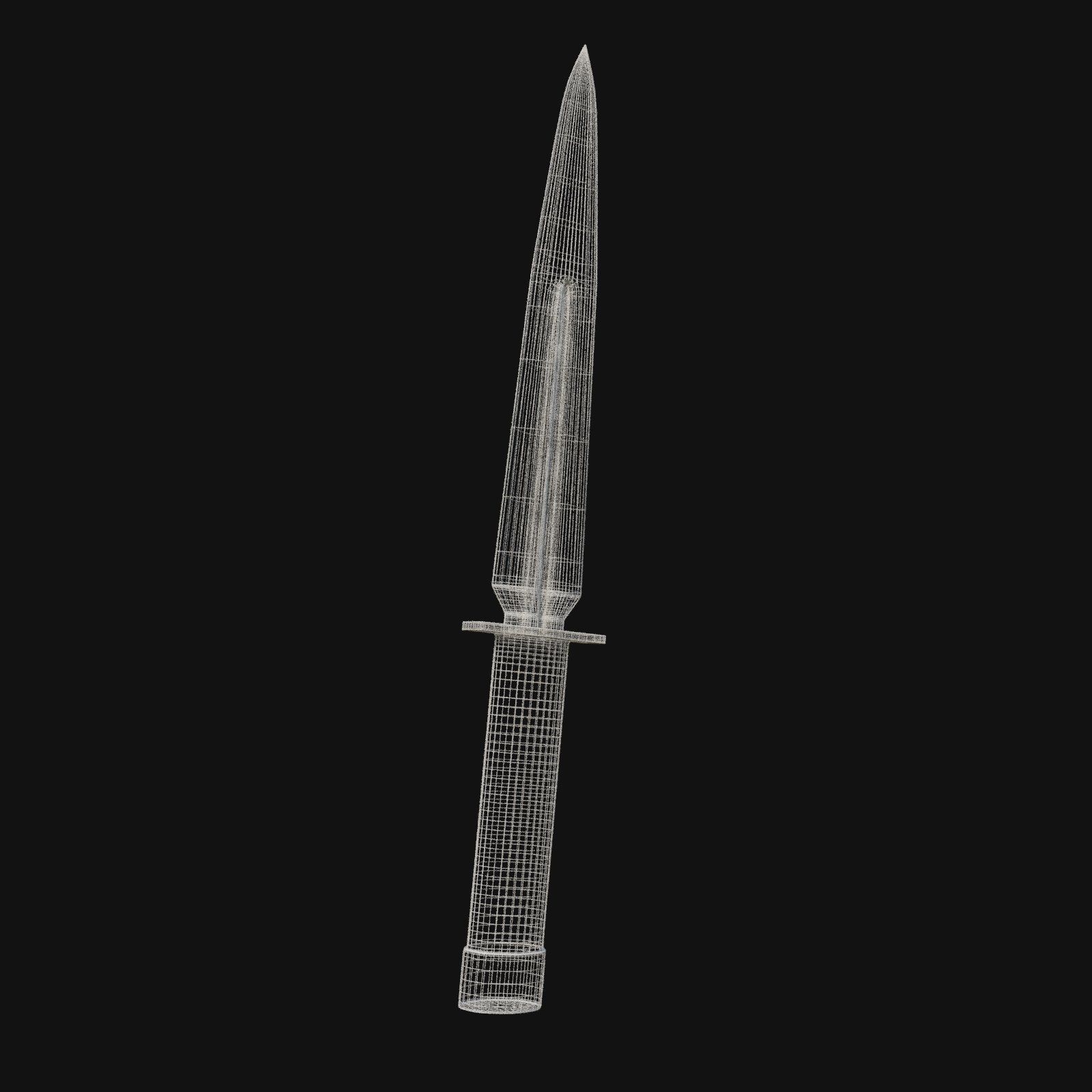 Spectral Stiletto Haunting 3D Model Dagger for Digital Phantoms 3D model_4