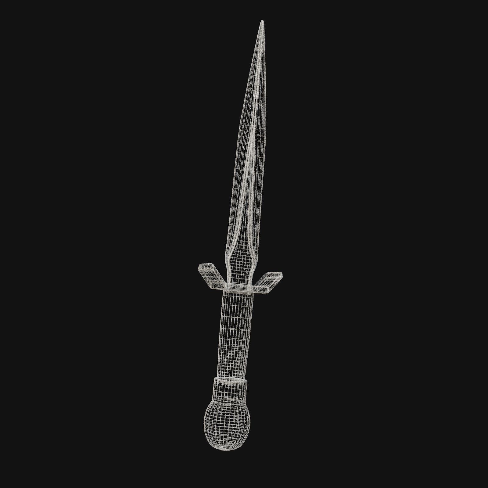 Frostbite Fang Icy 3D Model Dagger for Digital Rogues 3D model_4