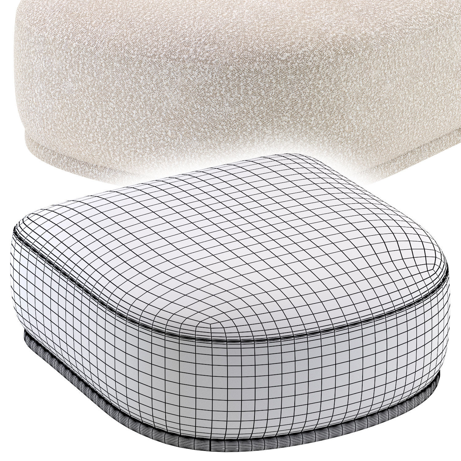 End pouf Fabro 3D model_6