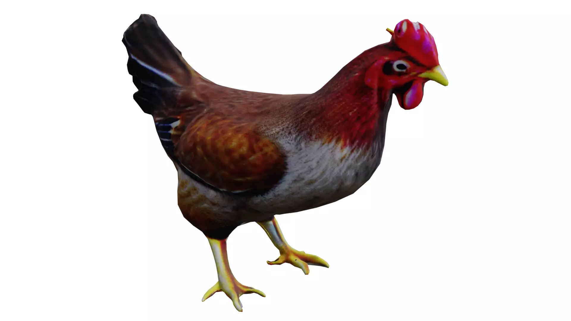 3D model low-poly Chicken PBR VR / AR / low-poly | CGTrader