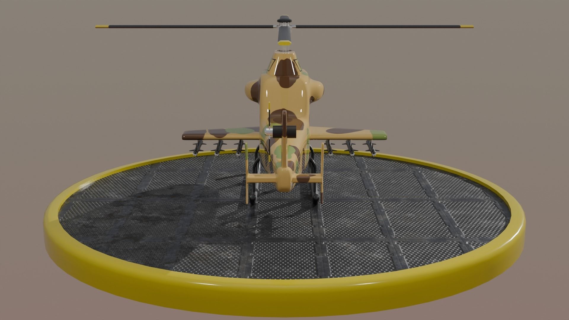 Military Helicopter 3D model_3