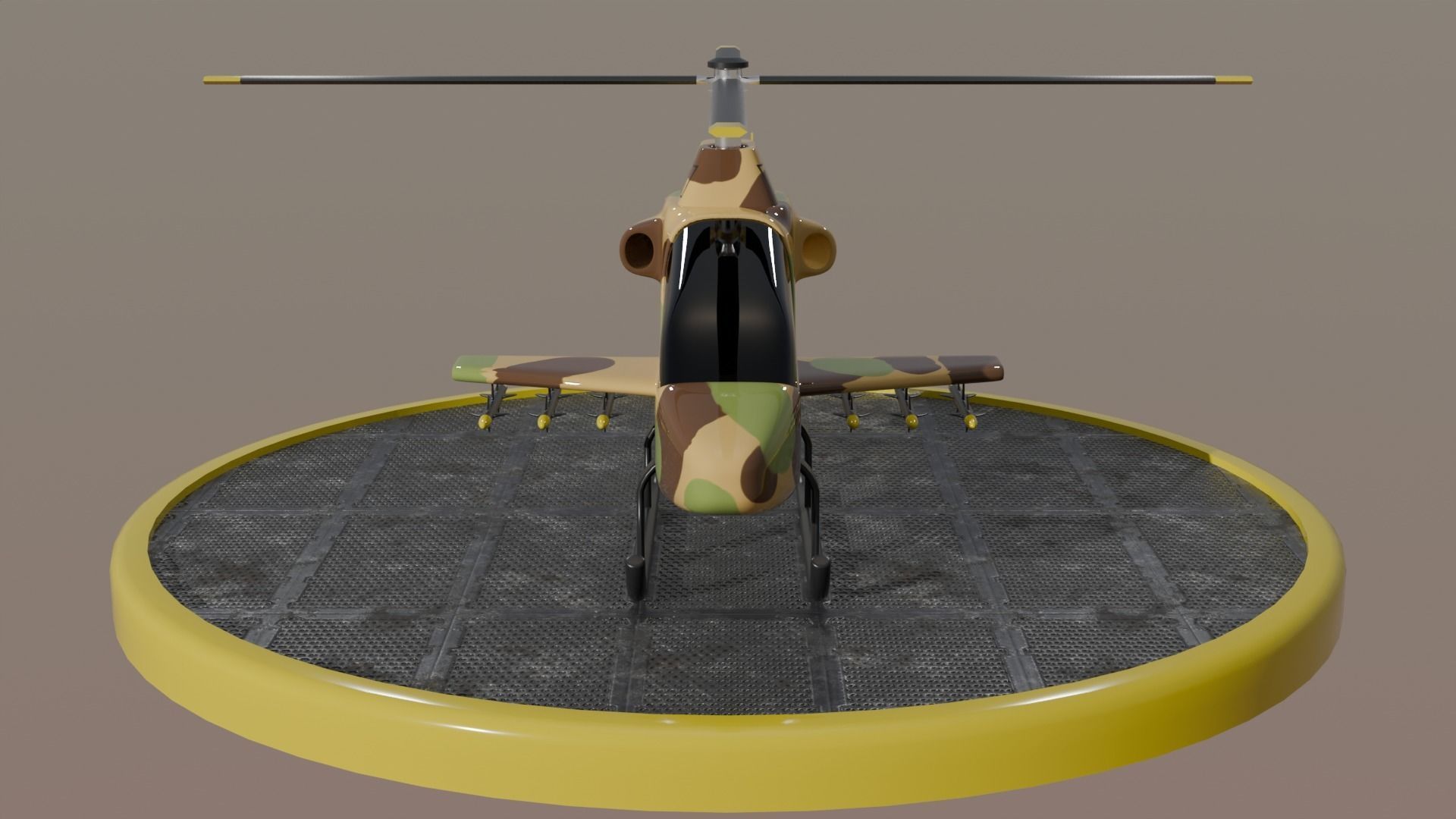 Military Helicopter 3D model_4
