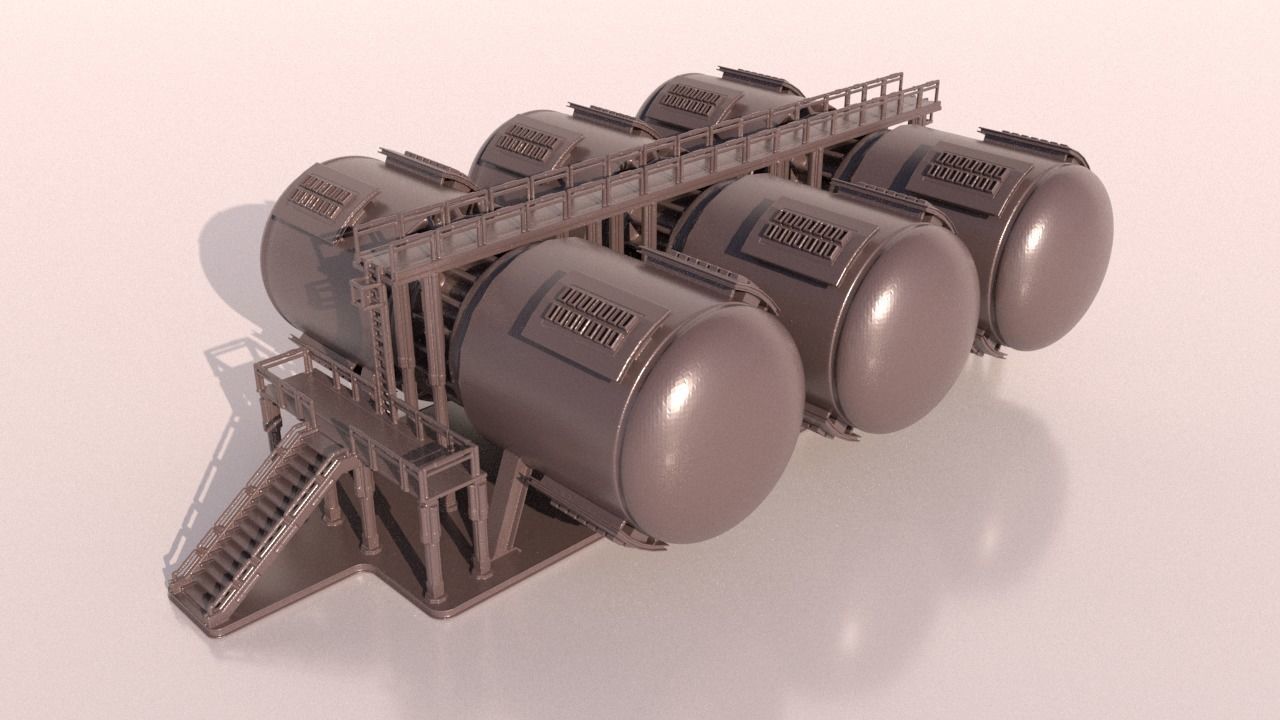 SCI-FI STORAGE TANK for 3Dprint 3D print model_2