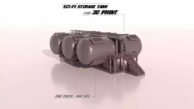 SCI-FI STORAGE TANK for 3Dprint 3D print model