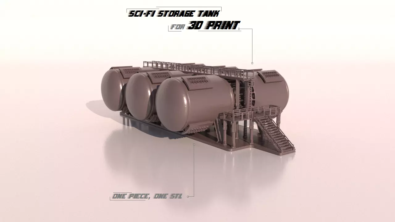 SCI-FI STORAGE TANK for 3Dprint 3D print model_0