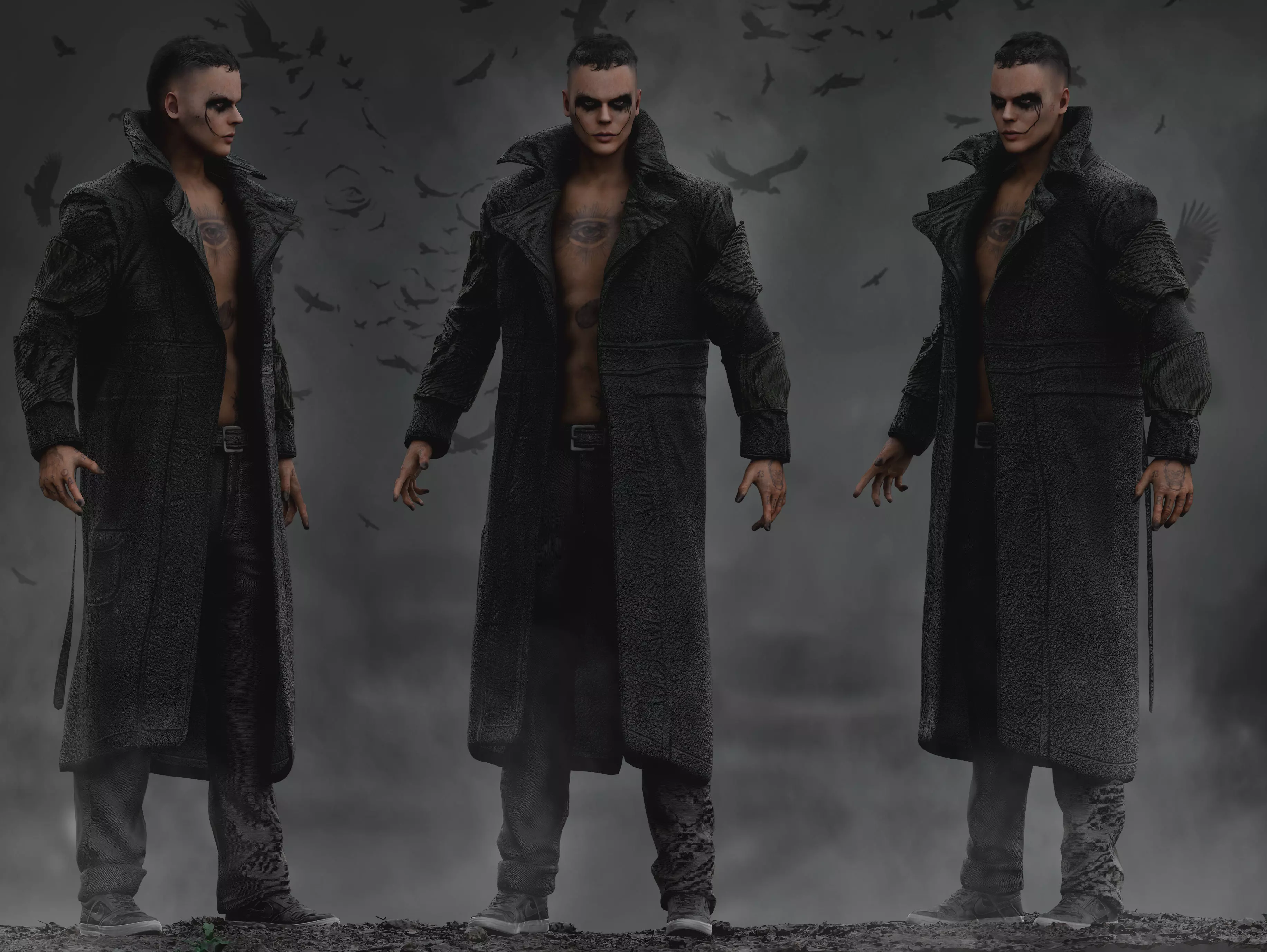 The Crow 2024 Low-poly 3D model