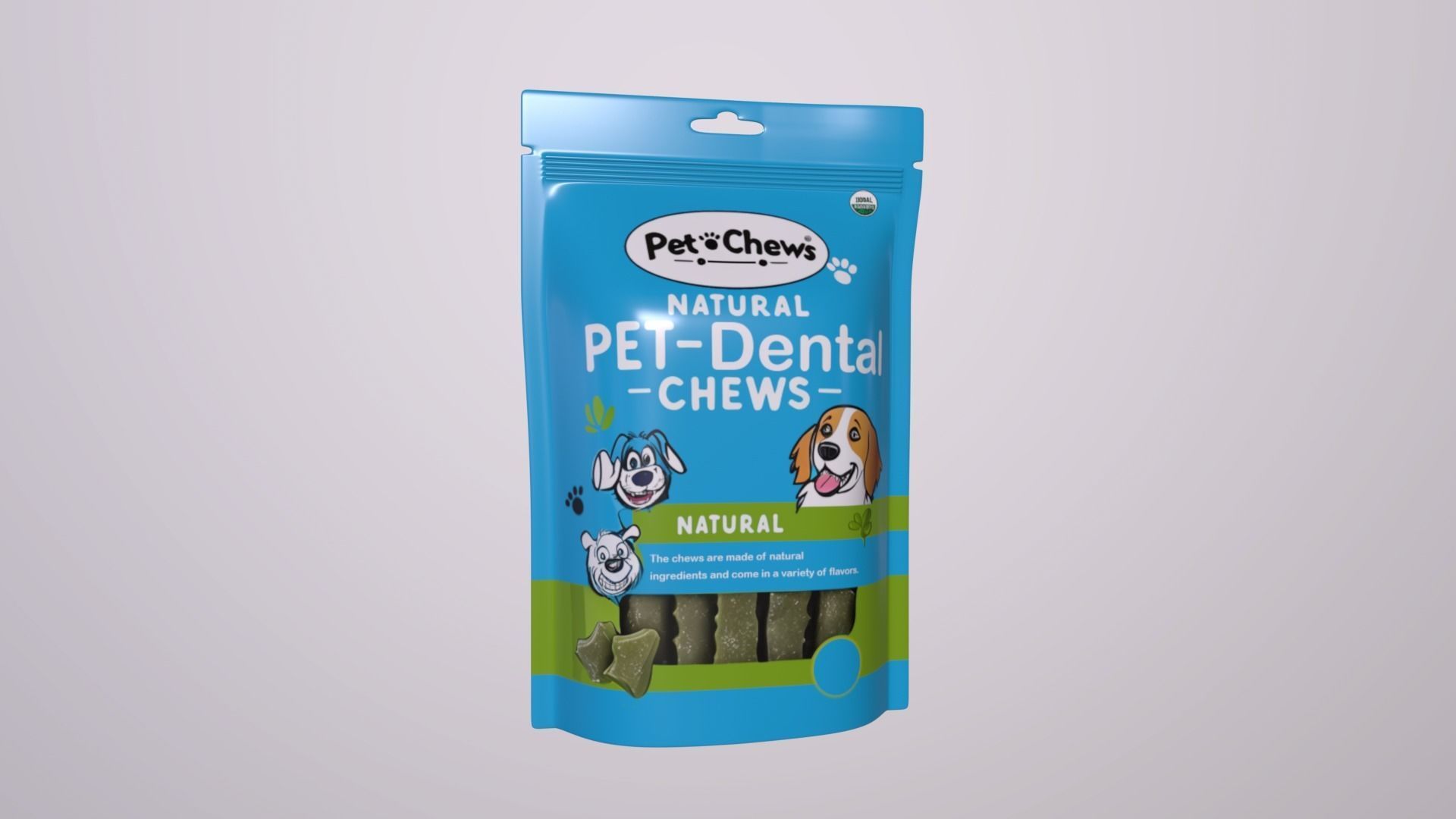 A pack of dental chews for pets - Pet accessories 3D model Low-poly 3D model_2