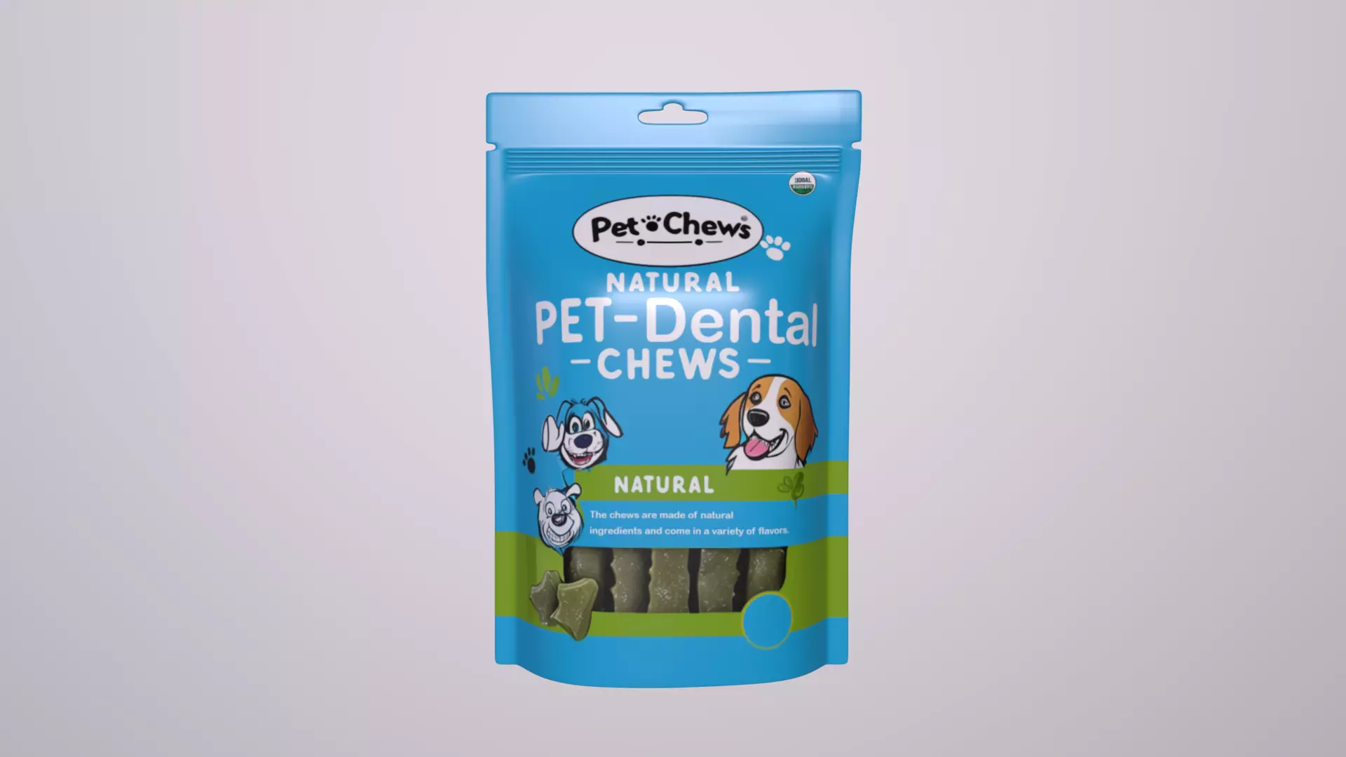 A pack of dental chews for pets - Pet accessories 3D model Low-poly 3D model_0