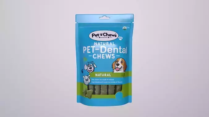 A pack of dental chews for pets - Pet accessories 3D model Low-poly 3D model
