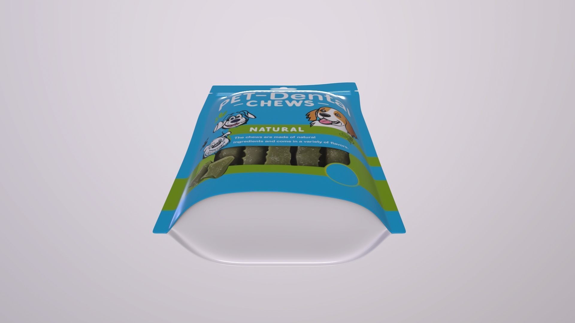 A pack of dental chews for pets - Pet accessories 3D model Low-poly 3D model_3