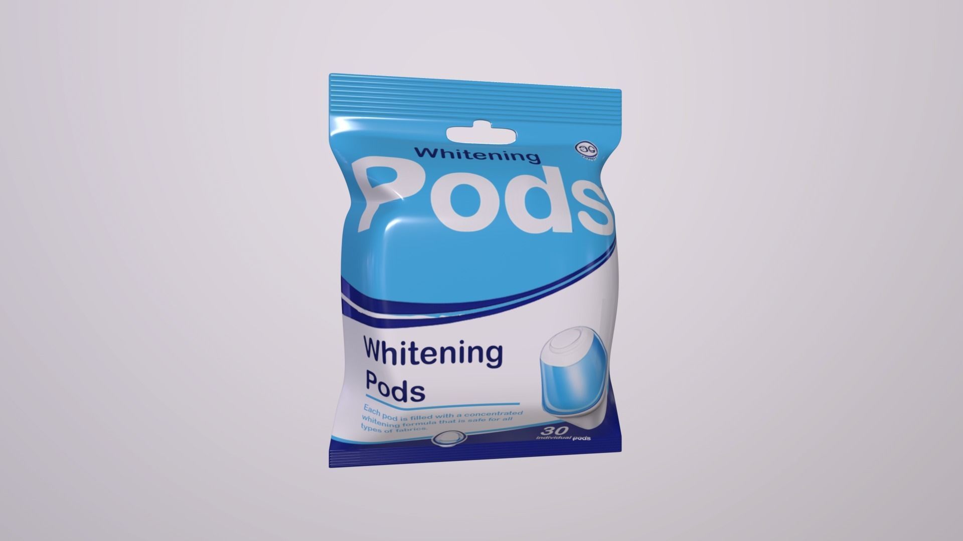 3D Stain removers and whiteners Whitening Pods - The packaging Low-poly 3D model_2