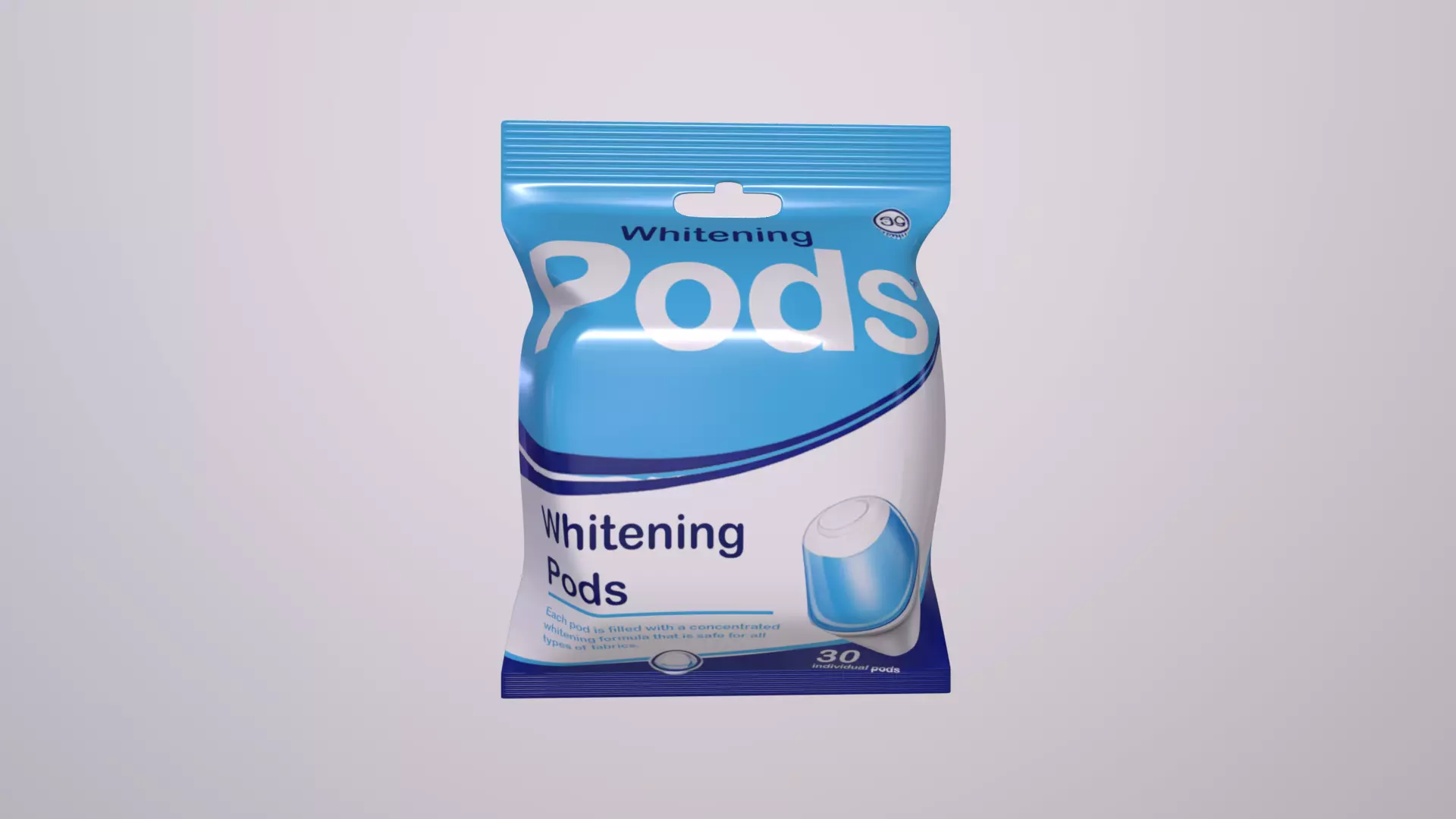 3D Stain removers and whiteners Whitening Pods - The packaging Low-poly 3D model_0